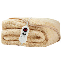 (Grey Sand ) Cozy Night Luxury Sherpa Fleece Heated Throw