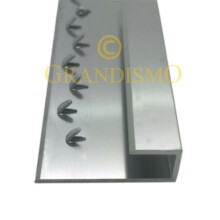 (9ft, Silver) Prestige Square Edge Metal Door Bar Trim 3ft or 9ft