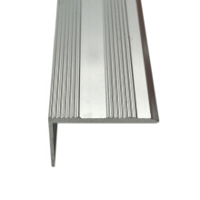 (3ft, Silver) Stair Nosing 15mm Threshold Trim/Edging 3ft or 9ft