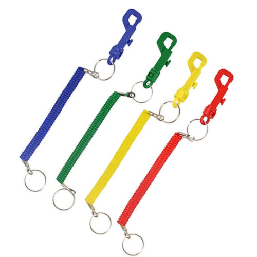 (6 Extendable Keyrings) Stretchy Keyring with Clip 1