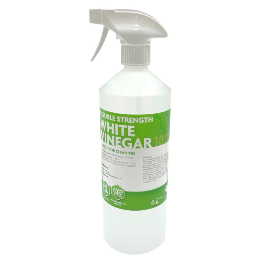 Hexeal Double Strength White Vinegar | 1L Spray | Grease remover and Surface cleaner