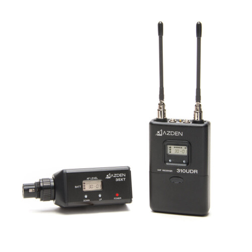 Azden 310XT UHF On-Camera Plug-In Wireless Microphone System Tx-Rx Kit AZD310XT 1