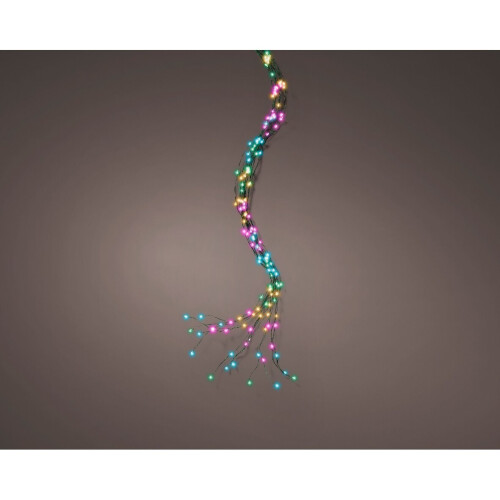 Pastel Micro LED Wire Christmas Tree Lights 7ft Multicolour 672 LEDs 1