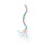 Pastel Micro LED Wire Christmas Tree Lights 7ft Multicolour 672 LEDs 3