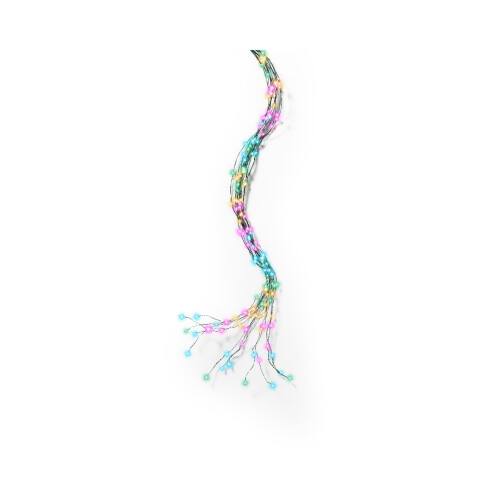 Pastel Micro LED Wire Christmas Tree Lights 7ft Multicolour 672 LEDs 2