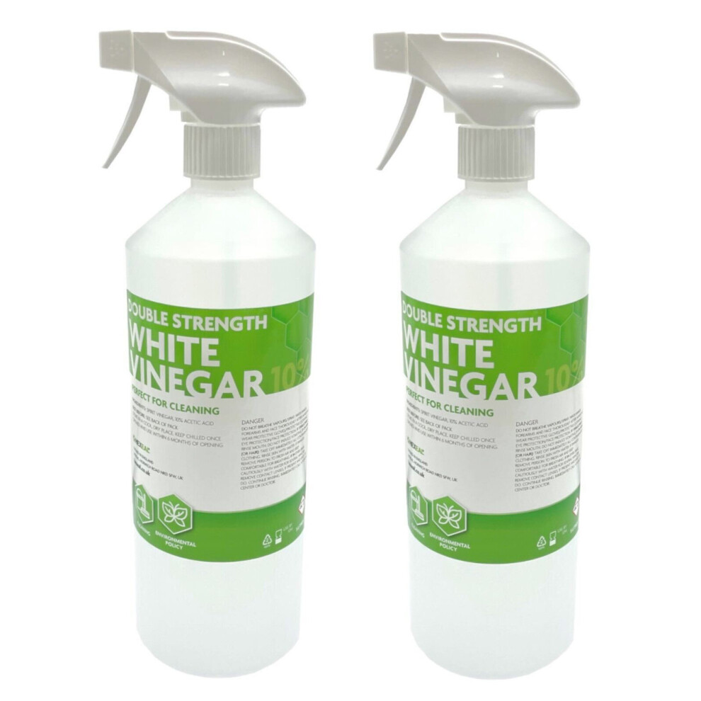 Hexeal Double Strength White Vinegar | 2L Spray | Grease remover and Surface cleaner