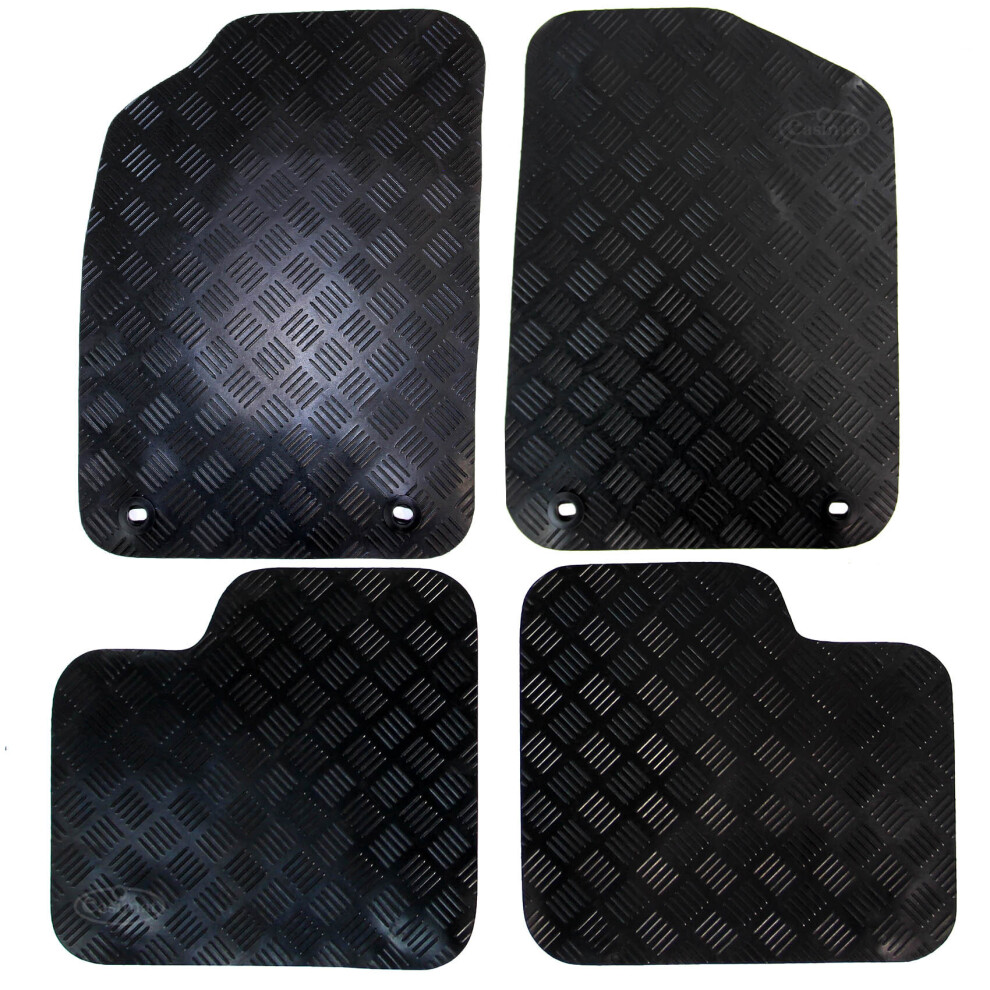 Fiat 500 Rubber Car Mats Tailored 2012 Onwards 5060704676593
