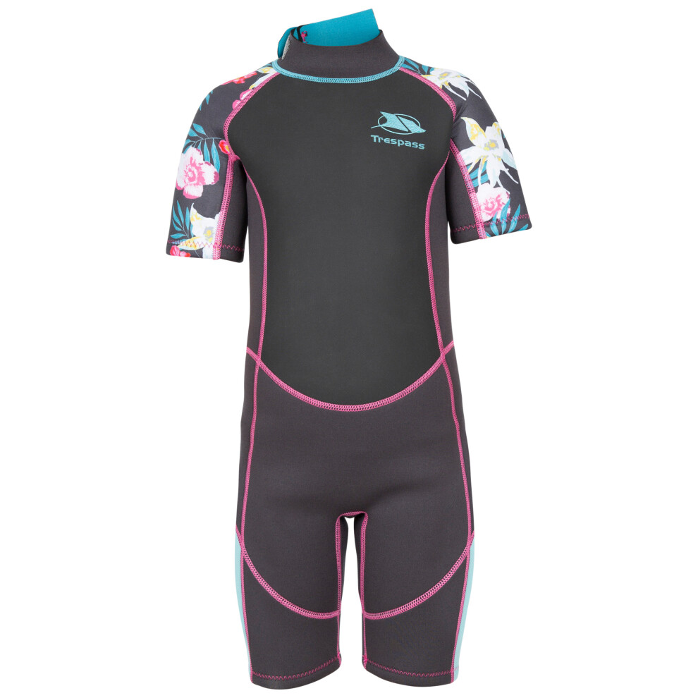 (7-8 Years, Dark Grey) Trespass Girls Short Wetsuit Short Posie