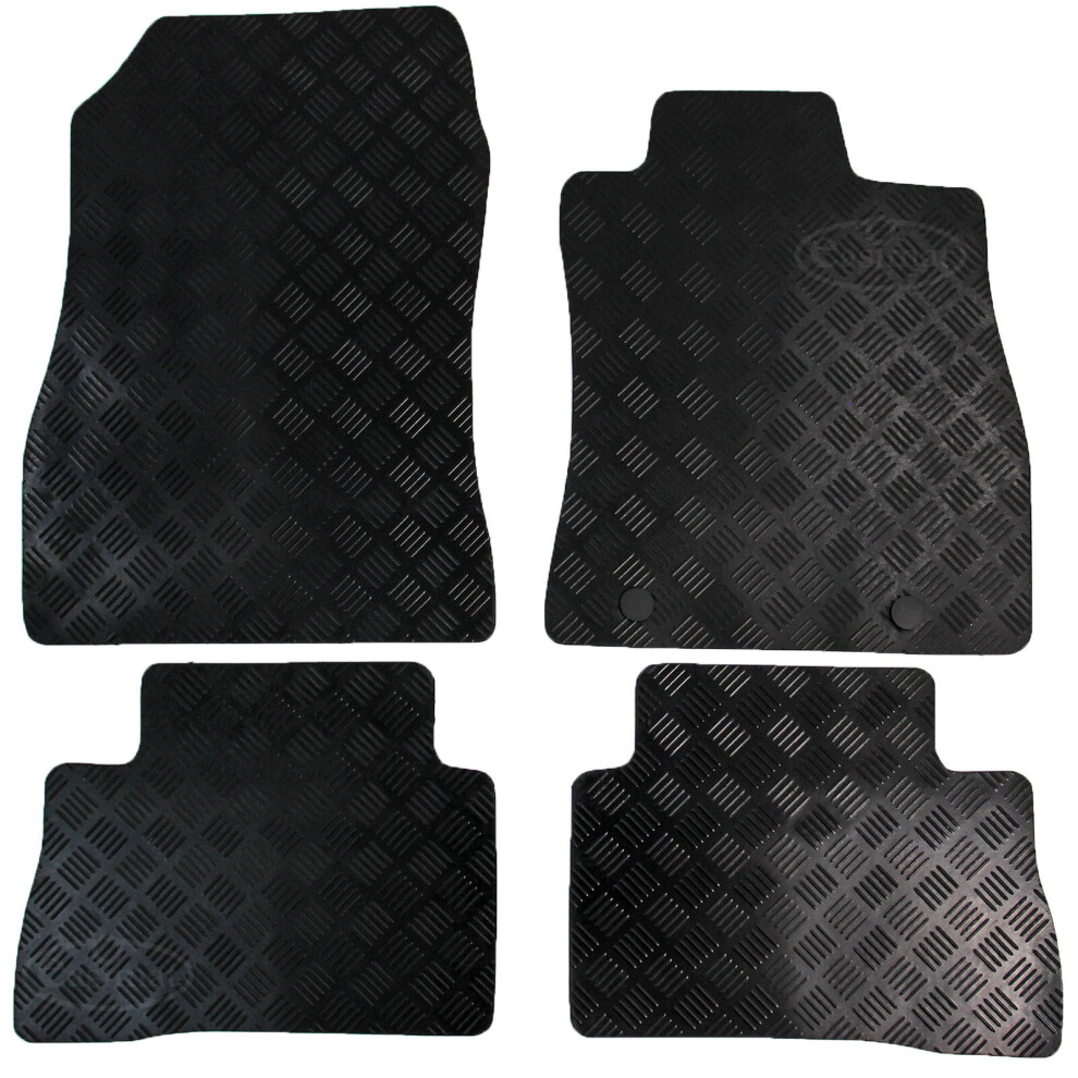 Actiasmat Nissan Juke Rubber Car Mats 2010 To 2019 4Pc Set