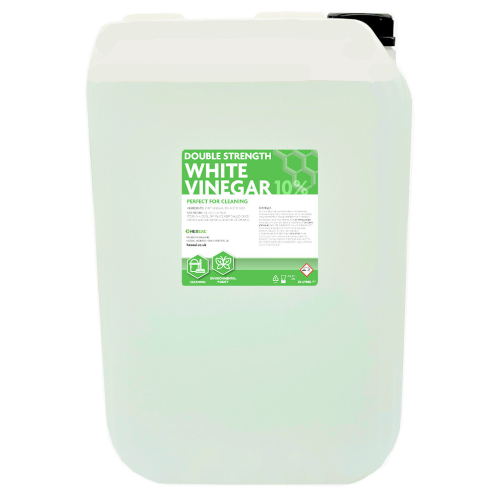 Hexeal Double Strength White Vinegar | 25L | Grease remover and Surface cleaner