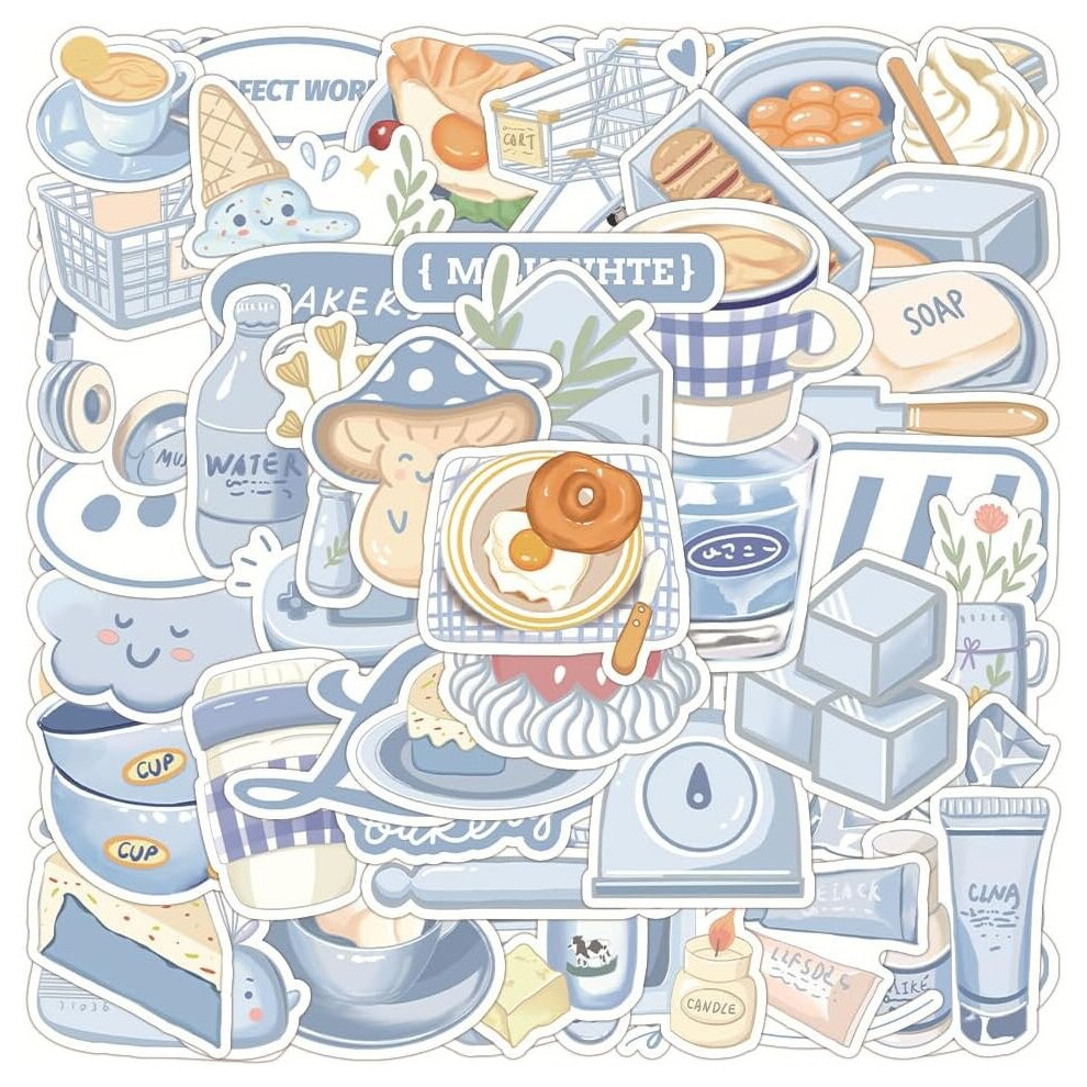 Waterproof Vinyl Water Bottles Stickers Pack Cute Laptop Stickers for Scrapbook,Journal Phone Skateboard,Computer, Luggage,Helmets Stickers 60Pcs