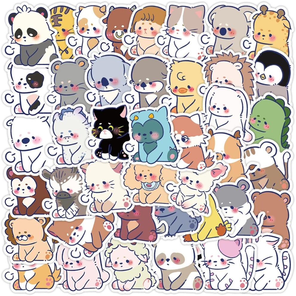Mascot 60Pcs Stickers For Kids Vinyl Waterproof Cute Cartoon Stickers For Water Bottle Laptop Skateboard Luggage Guitar Cup Decals Decoration Patches