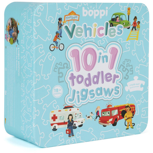 Boppi Puzzle progressivo BOPPI 10 in 1 Primi passi Veicoli e professioni 30 pezzi 1
