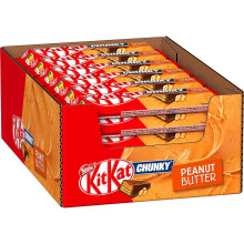 Nestlé KitKat Chunky Peanut Butter 42g - Pack of 24 Bars, Crispy Wafer