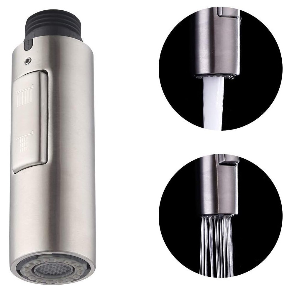 Spare Kitchen Faucet Nozzle Hand Shower Universal Removable Faucet Head G1 / 2 Stainless Steel Sus304 Brushed,