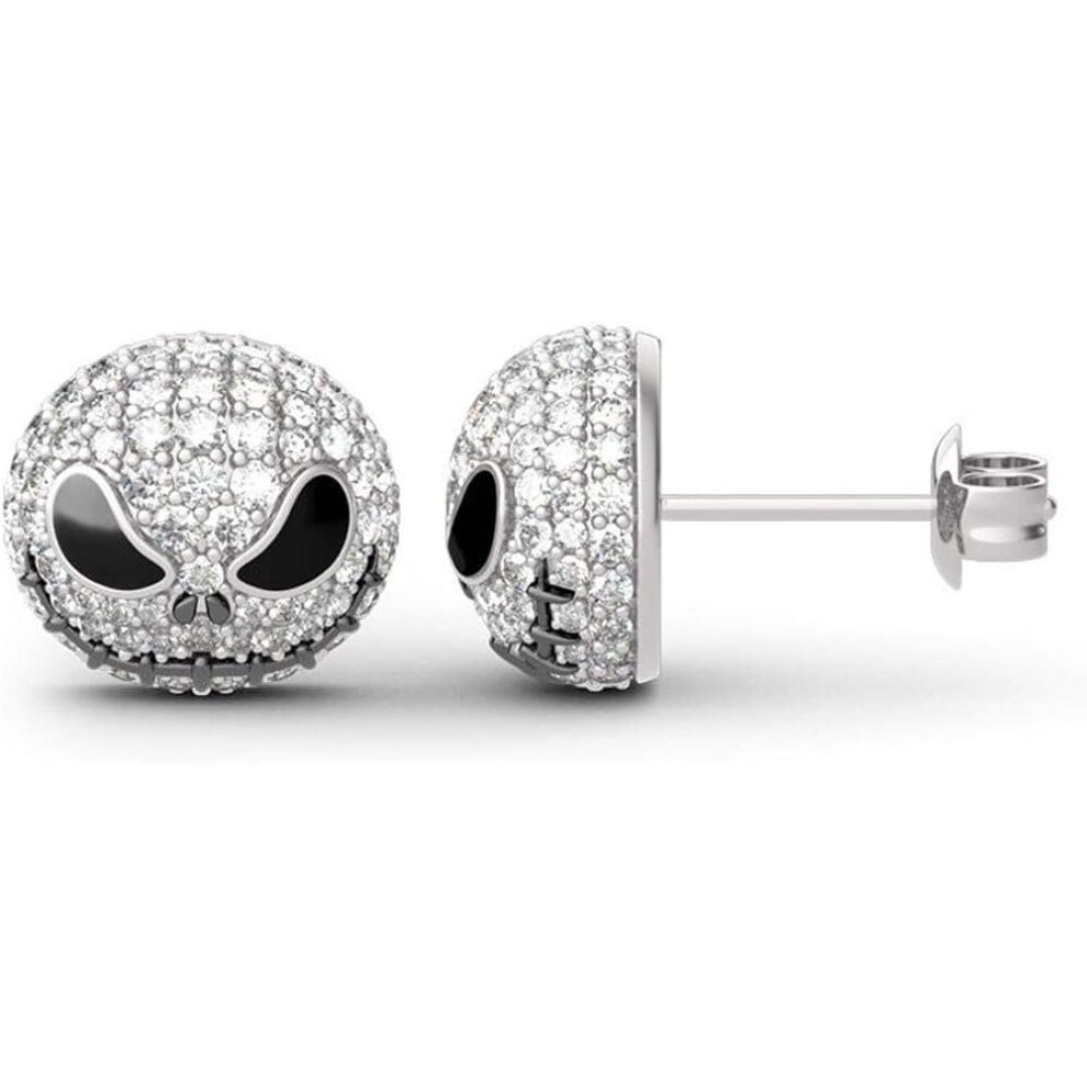 1.5 Carat Nightmare Earrings Stud Earrings For Women Men Diamond Earrings Halloween Jewelry Romantic Jewelry Gift