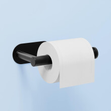 Matte Black Toilet Paper Holder - Toilet Roll Holder Self-Adhesive, Toilet Paper Roll Holder No Drilling, Stainless Steel Toilet Tissues Holder