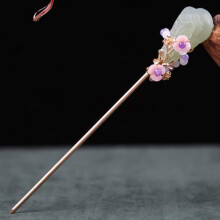Handmade Hair Pins Vintage Hair Stick for Buns Chinese Jade Metal Retro Hair Chopsticks for Women Girl (Transparent)
