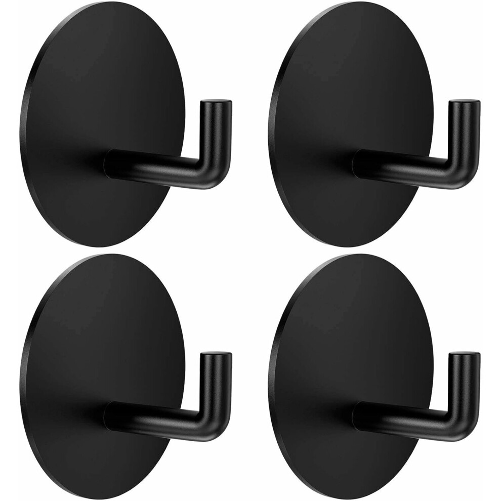 4Pcs Adhesive Hooks Bathroom Hooks Heavy Duty Wall Hooks 304 Stainless Steel Waterproof Towel Hooks For Hanging Robes, Towels, Hats, Bathroom, Shower 7770197717663