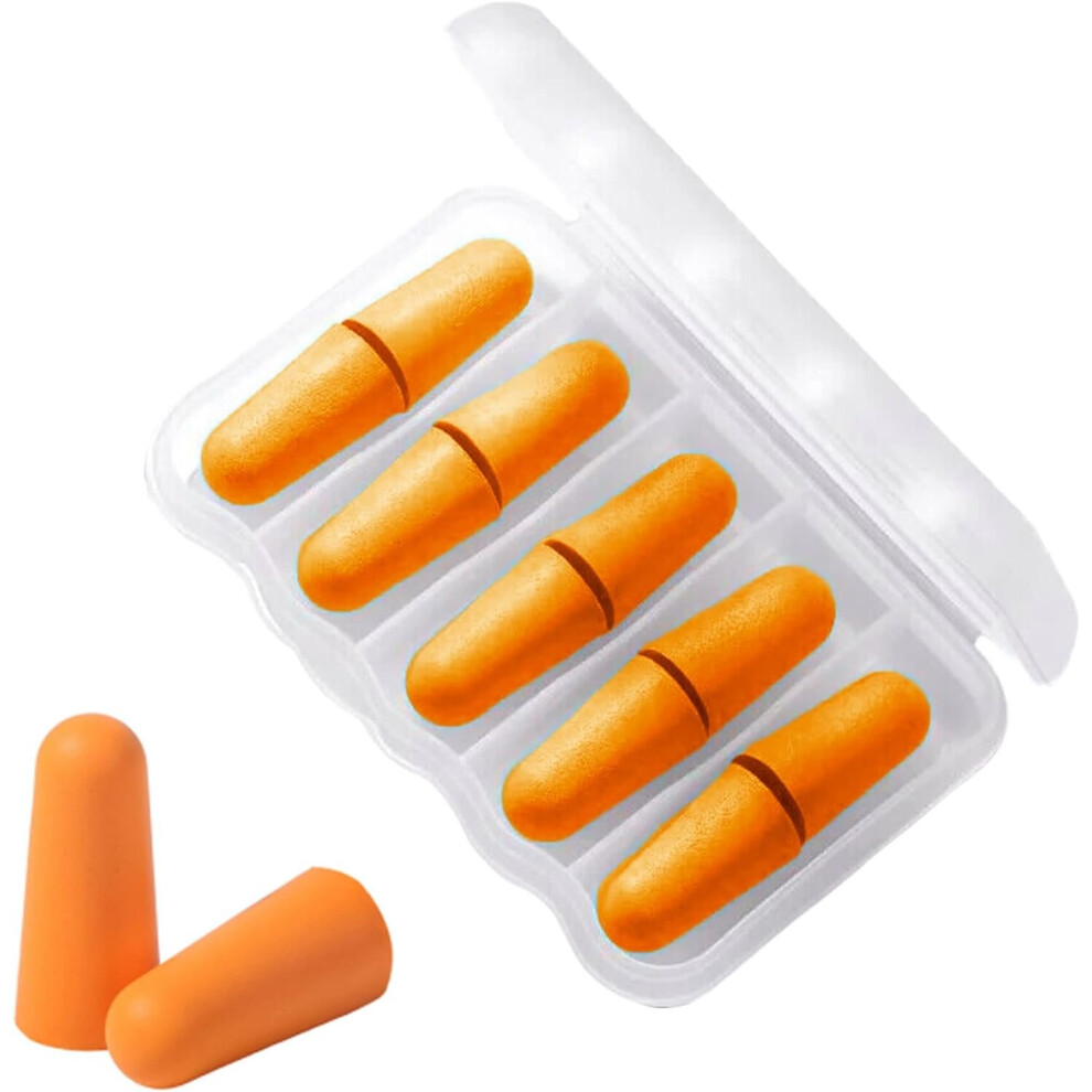 Pairs Earplugs,Soft Foam Earplugs, Comfortable Wearing, Hearing Protection Balls Reusable Hearing Protection For Sleep,Work,Travel, Read (Orange) 7770197725132