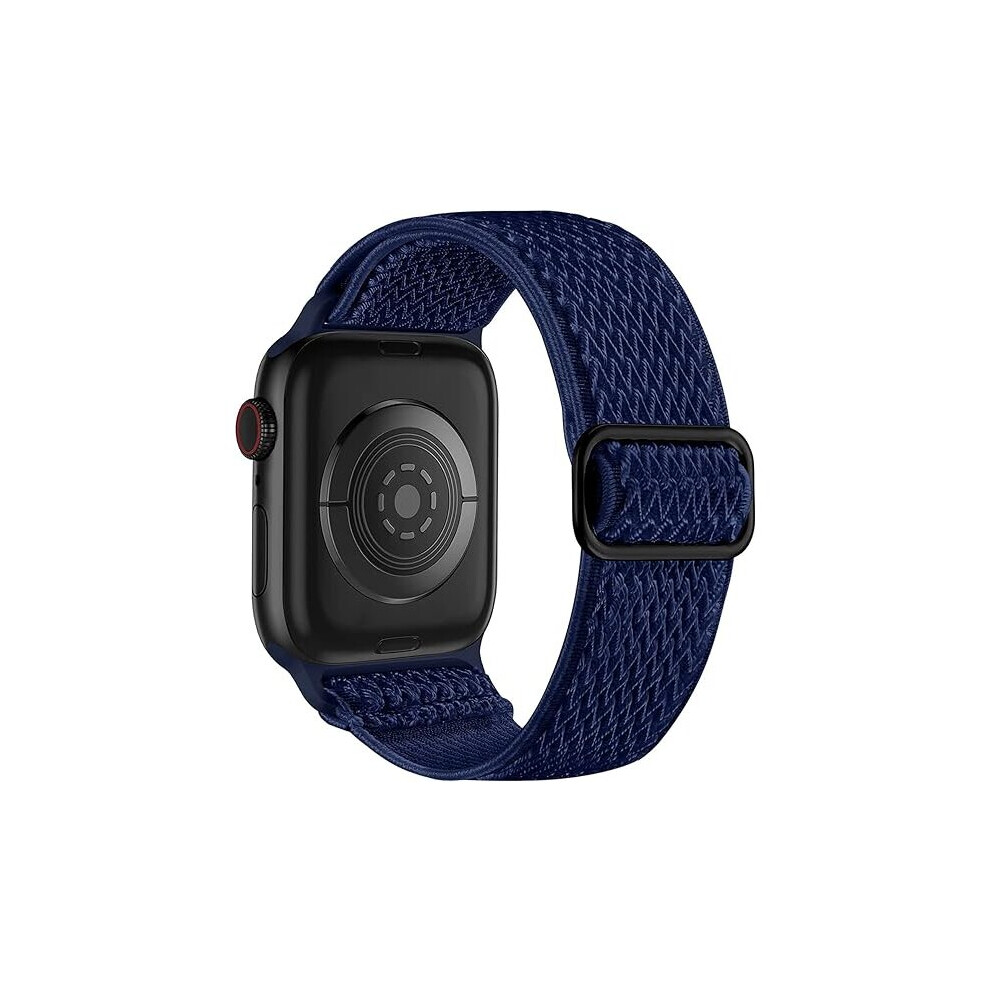 Elastic Bands Compatible With Apple Watch Bands,Stretchy Solo Loop Soft Nylon Strap Replacement Band For Women Men/Midnight /Size:38/40/41Mm Blue 7770197720731