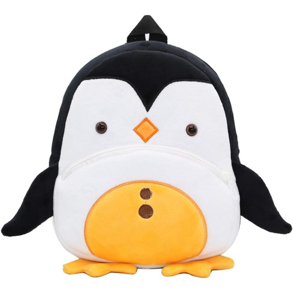 Cute Toddler Backpack Toddler Bag Plush Animal Cartoon Mini Travel Bag for Baby Girl Boy 2-6 Years(Penguin)-image-OPC-PCFCNMY-NEW