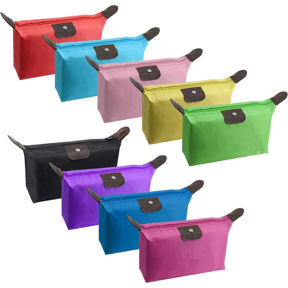 Tianfu Makeup Bag Bulk Toiletry Pouch Waterproof Cosmetic Storage Bags,With Zipper Travel Toiletry Organizer Packing Bag(9 Colors)