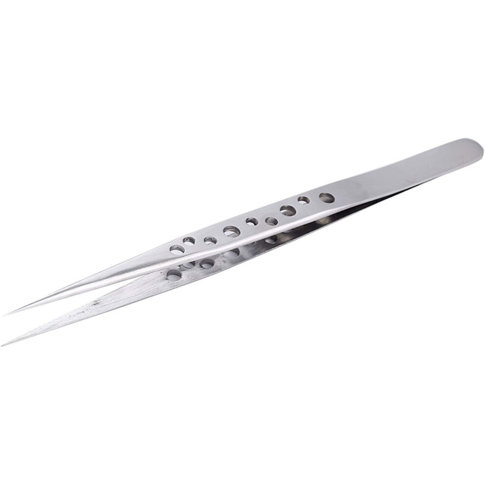Professional Tweezers Electronics Industrial Anti-Static Curved Straight Tip Precision Stainless Forceps Phone Repair Hand Tools Setsstraight Tip 7770197723695