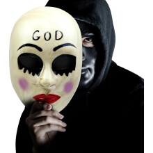 The Purge Anarchy Evil Smiley Mask Horror Killer GOD Mask Halloween Movie Costume Cosplay Mask