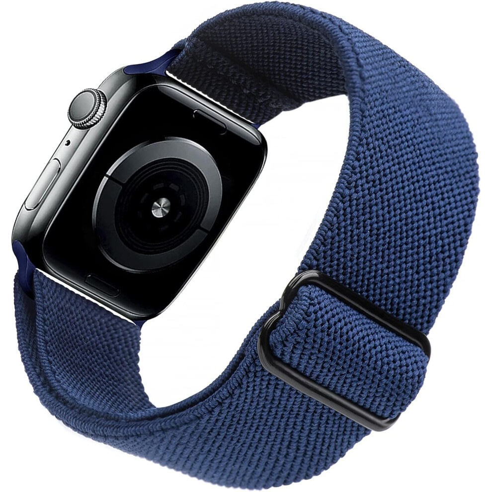 Stretchy Watch Band Compatible For Apple Watch Band 41Mm 40Mm 38Mm Comfortable Adjustable Sport Band For Women Men - Blue 7770197721608