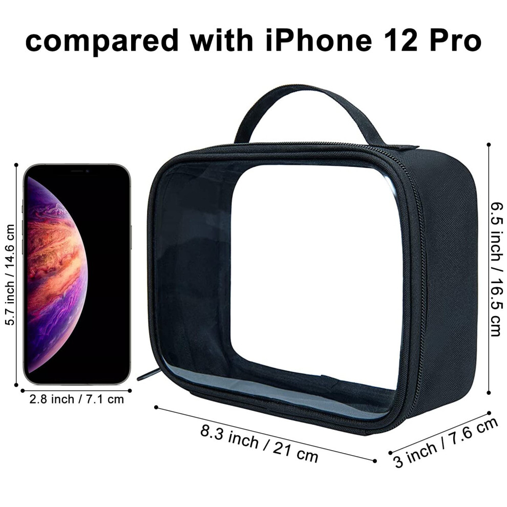 Toiletry Bag With Handle Strap, Clear Travel Liquids Toiletries & Cosmetics Organizer Carry-On Luggage-image-OPC-PCFCPTC-NEW