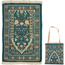 Pilgrimage Rug, Beautiful Chenille Fabric Pattern, Wide Application, Versatile and Durable Prayer Mat for Windowsills for Bedrooms. (Pale yellow)