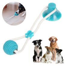 Suction Cup Dog Toy, Versatile Interactive Durable Rope Toy For Teething And Chewing Pets With Powerful Suction Cups. Green