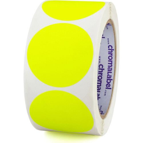 Label 1 Inch Round Permanent Color-Code Dot Stickers, 500 Per Roll
