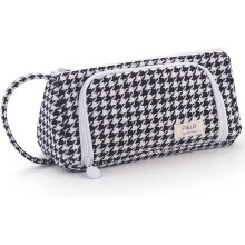 Big Capacity Pencil Case Pouch Pen Case Simple Stationery Bag School College Office Organizer for Teens Girls Adults Student-Plaid Black