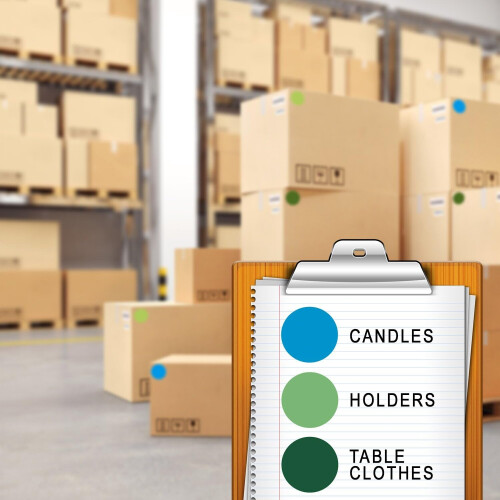 Label 1 Inch Round Permanent Color-Code Dot Stickers, 500 Per Roll 2