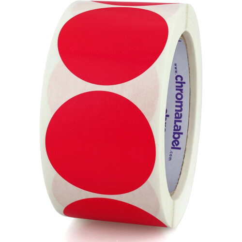 Label 1 Inch Round Permanent Color-Code Dot Stickers, 500 Per Roll