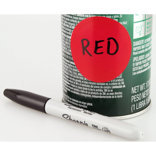 Label 1 Inch Round Permanent Color-Code Dot Stickers, 500 Per Roll 1