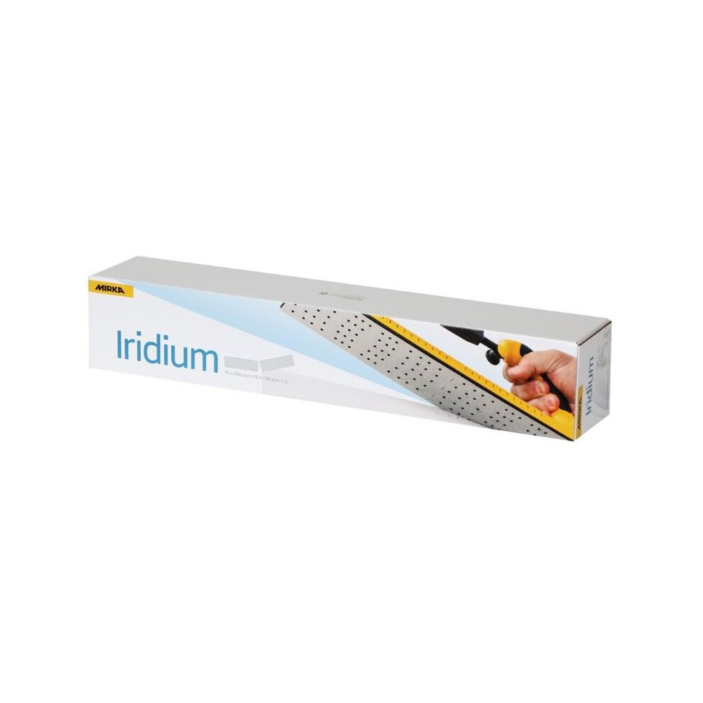 Mirka Iridium 70X400mm 140H Multi Hole Perforated Abrasive Strips P80 - 50 Pack 6416868236965