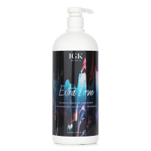 IGK EXTRA LOVE Volym & Förtjockande Balsam Liter| Lätt + Stöder Huvudbotten + Balanserar Olja | Veganskt + Cruelty Free | 33.8 Oz