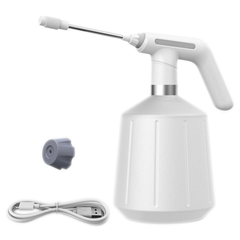 2.5L Electric Plant Spray Bottle Automatic Watering Fogger USB Electric Sanitizing Sprayer Hand Watering Machine-White