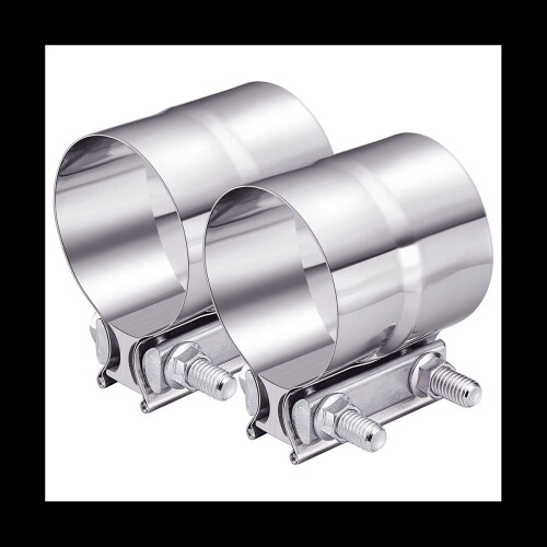 3 Inch Exhaust Clamp, Lap Joint Exhaust Band Clamp Sleeve Coupler