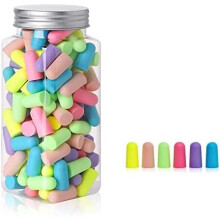 60 /120 Pcs Ear Plugs Soft Foam Earplugs With Carrying Box And Aluminum Cover Noise Reduction Hearing Protection