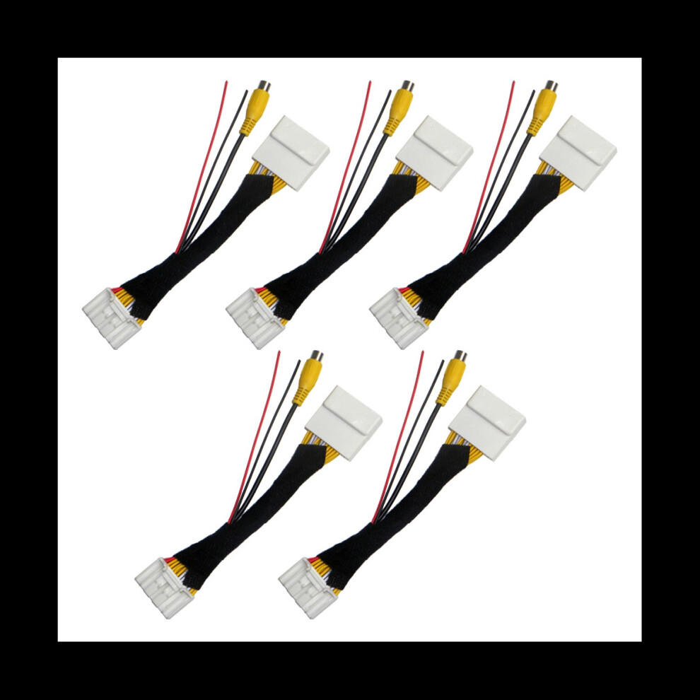 5X 28 Pin Car Rca Video Reverse Camera Convert Cable Adapter For 2 3 6 -5 Demio Axela Roadster Mx-5 Miata 4763299543981