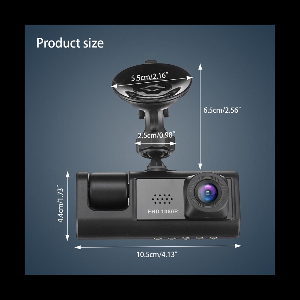 Car Dvr Hd 1080P 3-Lens Inside Vehicle Dash Camthree Way Camera Dvrs Recorder Video Registrator Dashcam Camcorder 4763391268096