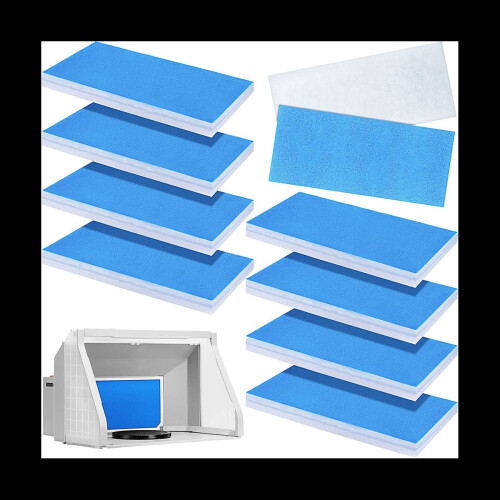 8Pcs Filter Paint Booth Filters Spray Booth Replace Filter for Airbrushing Compatible with Master/Paasche/ Enterprise