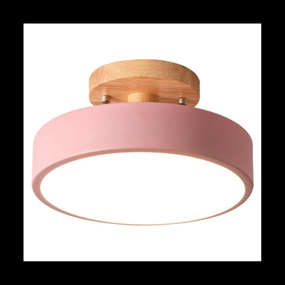 Ceiling Lights Modern LED Nordic Wood Lighting Fixture Indoor Luminaire Kitchen Living Bedroom Bathroom Pink