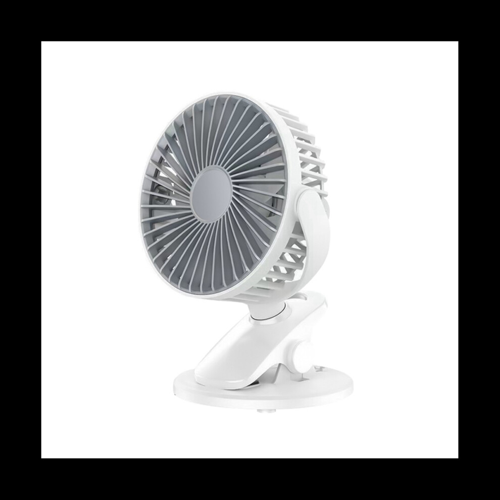 1200Mah Summer Clip-on Fan Portable Automatic Oscillating Head Fan Rechargeable High Wind Power Fan for Student White-image-OPC-PCFCXNF-NEW