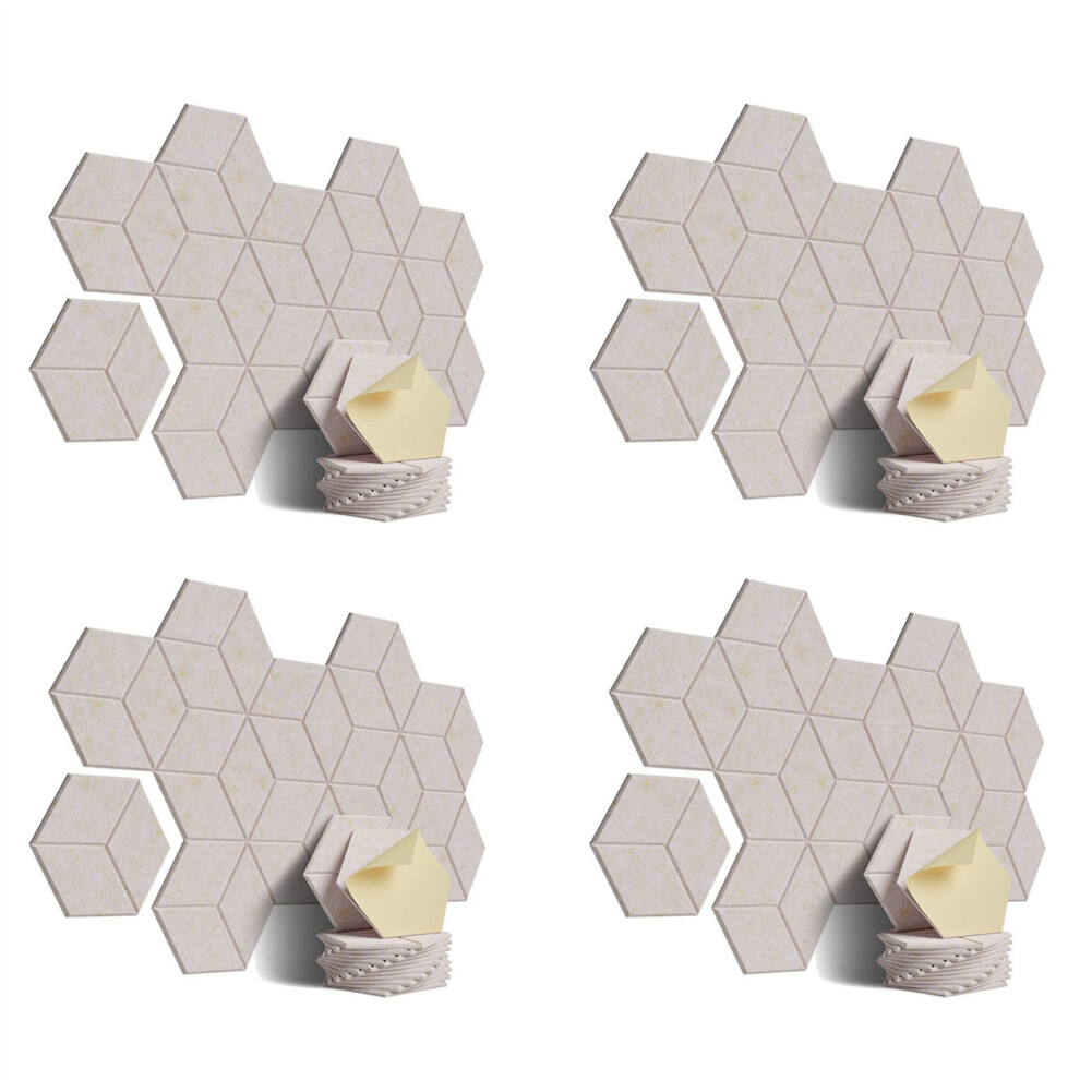 48 Pack Acoustic Foam,Self-Adhesive Sound Proof Panels,For Sound Insulation &Acoustic Treatment(Shallow Camel) 4763299518460