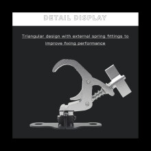 1Pair Aluminum Stage Light Hook Beam Moving Head Light Truss Clip Safety Load 150KG for DJ Disco Stage Equipment(A)